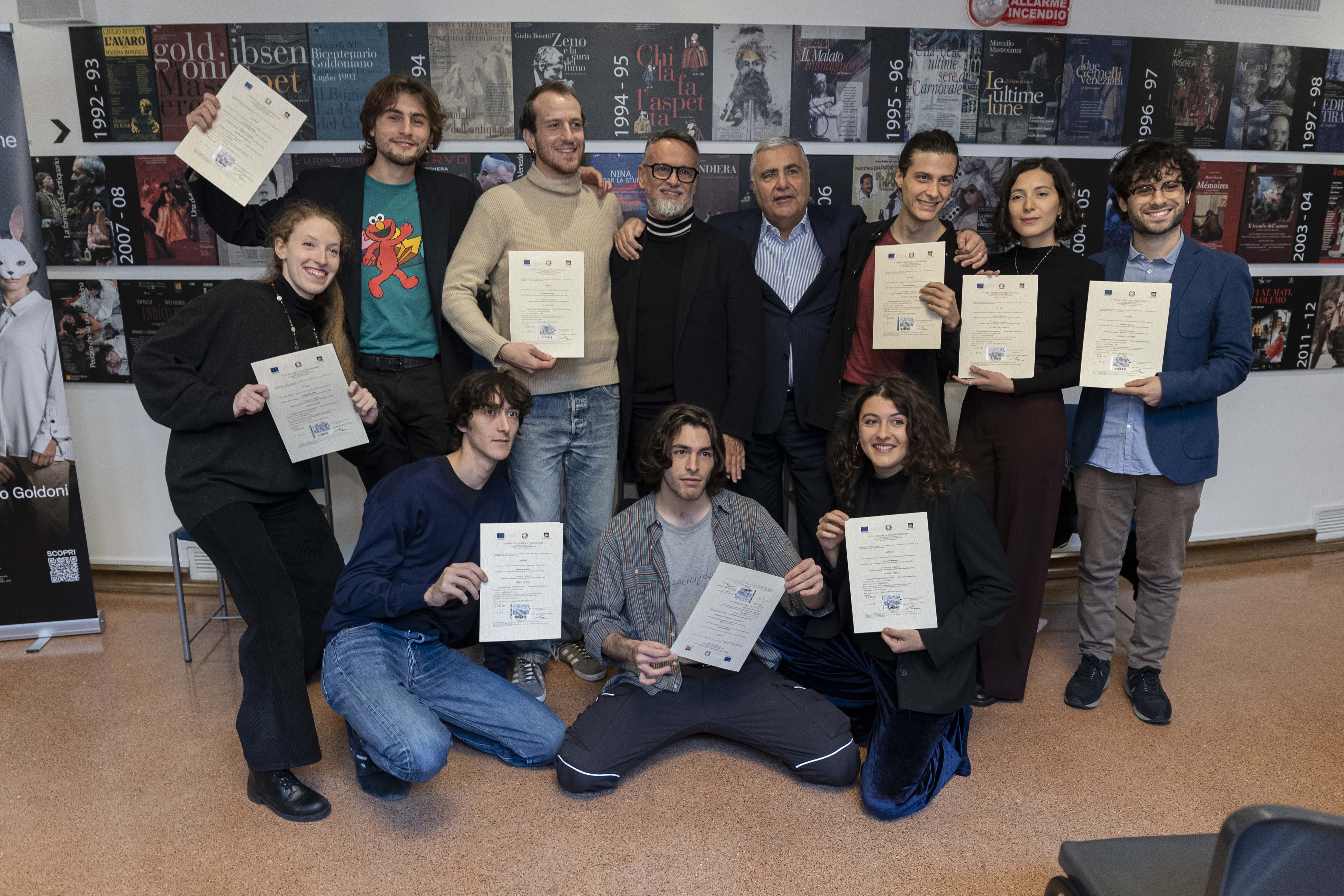 Accademia Teatrale Carlo Goldoni, oggi la cerimonia di consegna dei diplomi